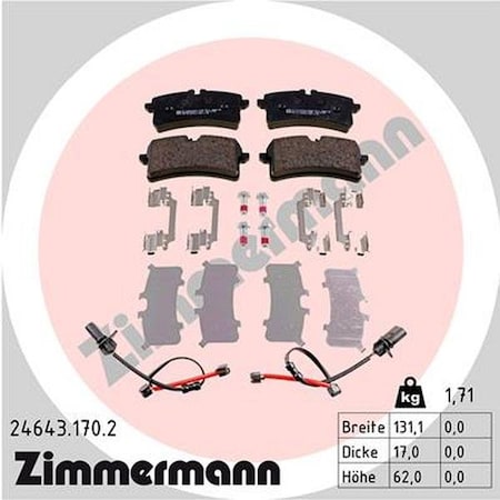 ZIMMERMANN Brake Pad Set, 246431702 246431702